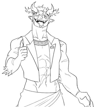 My DND character but in a small formal attire