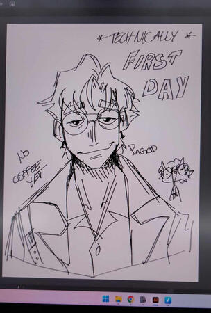 In-class doodle of myself In-class doodle of myself