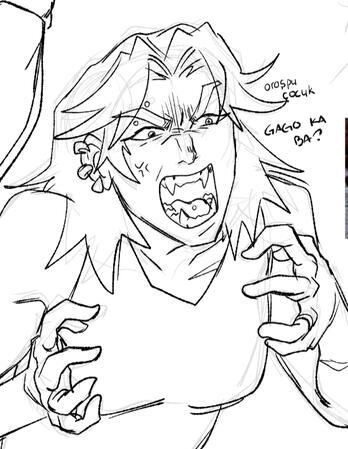 Funny OC sketch I based off of an angry underwater jaguar