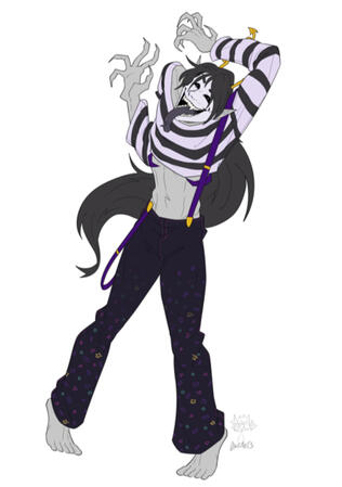 Scary clown character flat colors