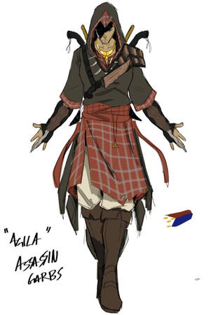 Rough drawing of what I think a filipino assassins creed character would look like