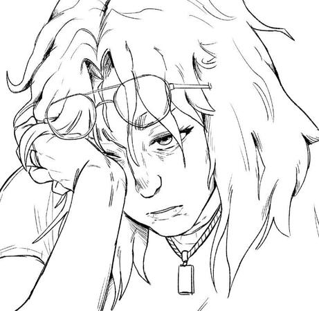 Sad self portrait